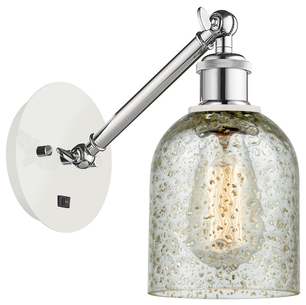 Innovations 317-1W-WPC-G259 1-Light Sconce, White and Polished Chrome