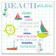 "Beach Rules Typog And Icons V2" Wall Plaque Art