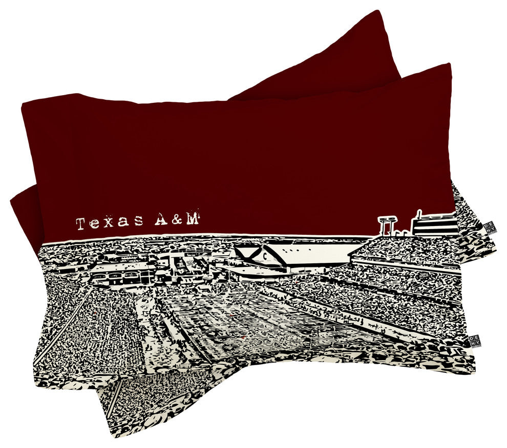 Deny Designs Bird Ave Texas A And M Maroon Pillow Shams, King