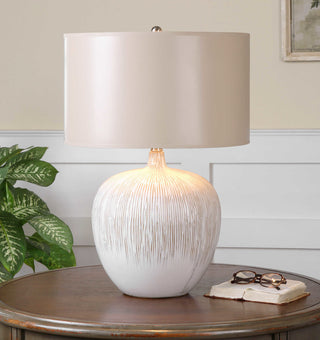 Georgios Textured Ceramic Lamp By Designer Jim Parsons