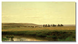 'A Wagon Train on the Plain' Canvas Art by Thomas Ehittredge