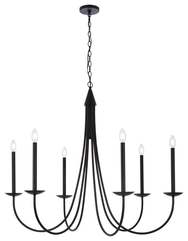 Chloe 42" Pendant, Black