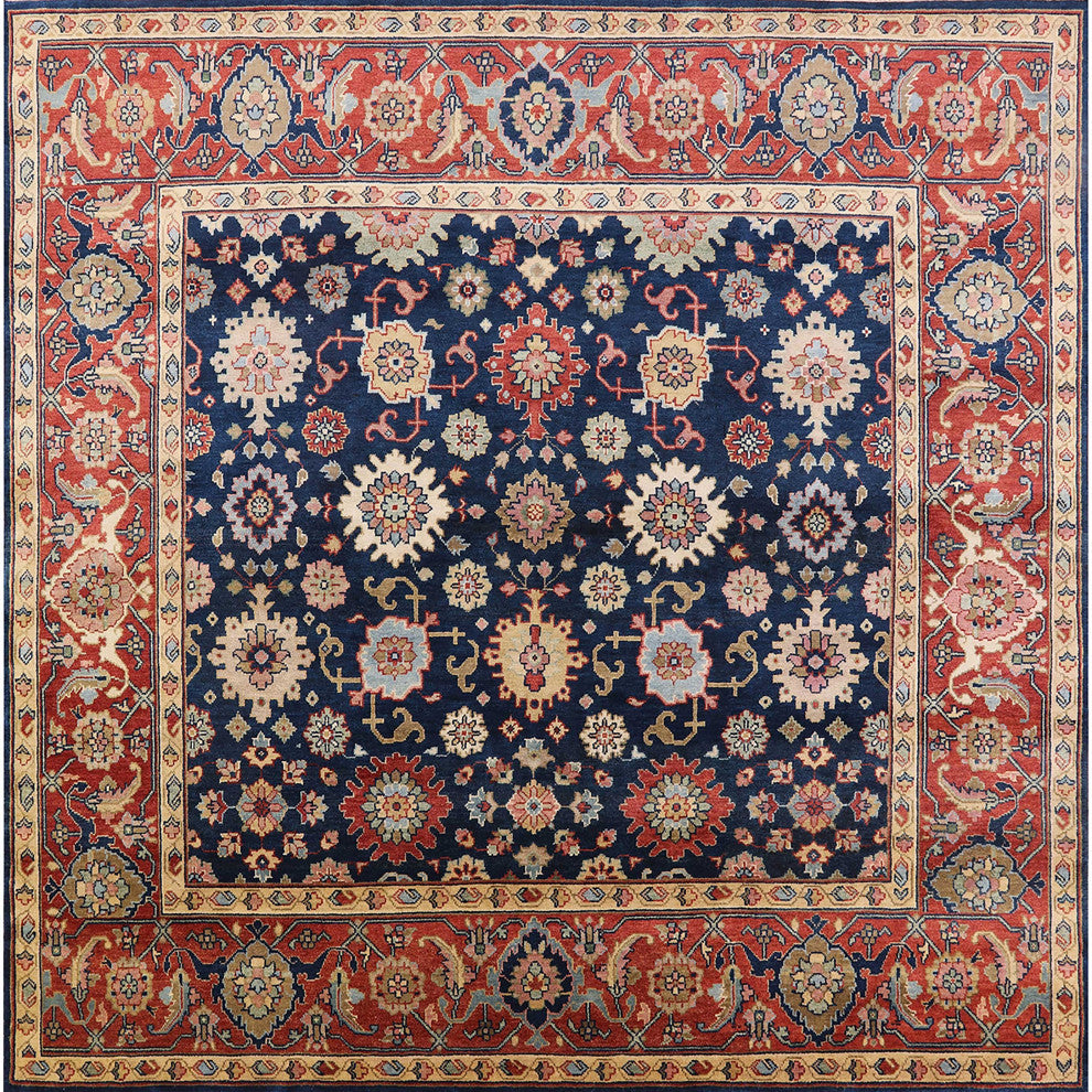 Ahgly Company Indoor Square Mid-Century Modern Area Rugs, 5' Square