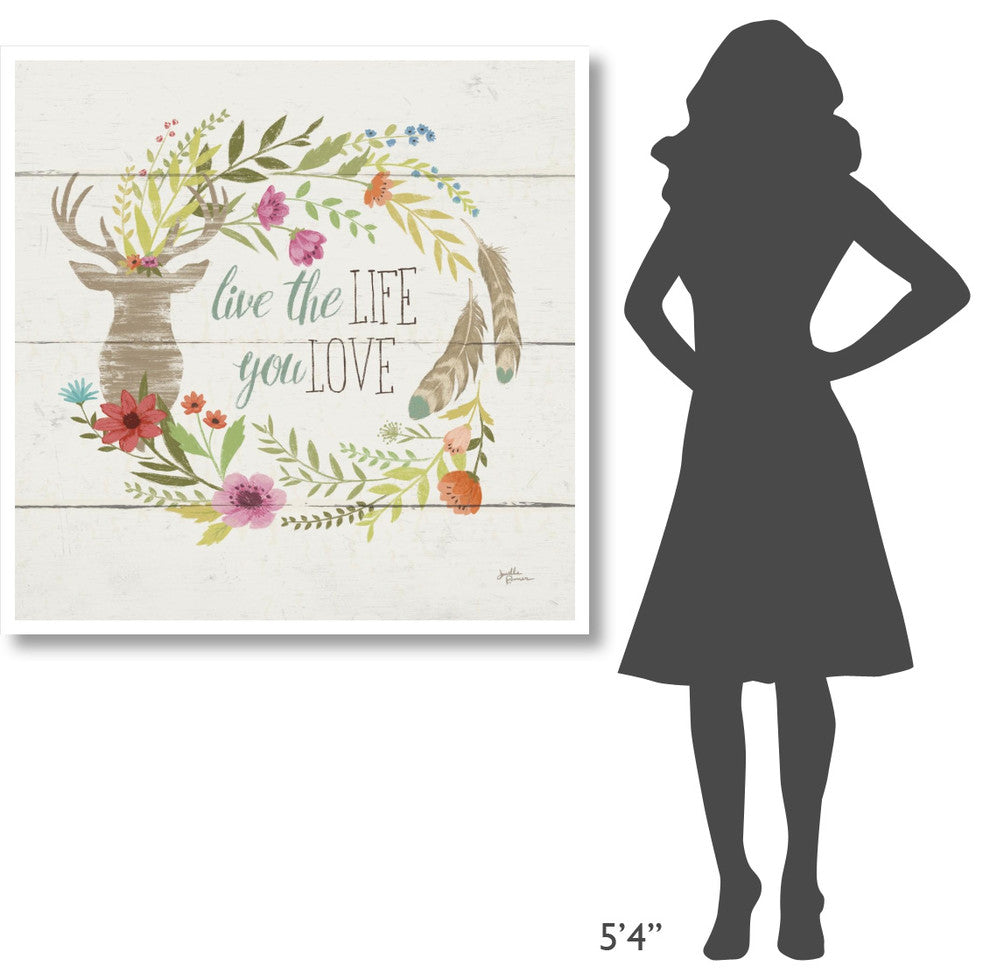 "Rustic Bloom IV" Digital Paper Print by Janelle Penner, 42"x42"