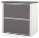 Bestar Connexion 30" Lateral File, Slate And Sandstone