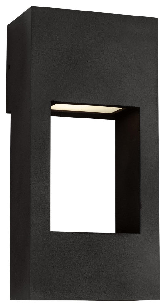 Testa Small LED Outdoor Wall Lantern, Black