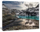 Mountain Creek under Cloudy Sky, Large Landscape Canvas Art Print, 20"x12"