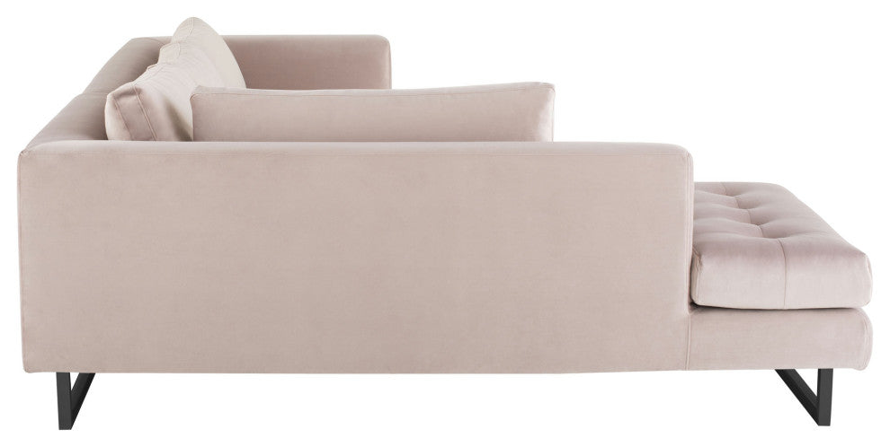 Janis Blush Fabric Sectional Sofa, HGSC592