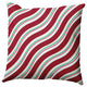 Candy Stripes Accent Pillow, Haute Red, 26"x26"