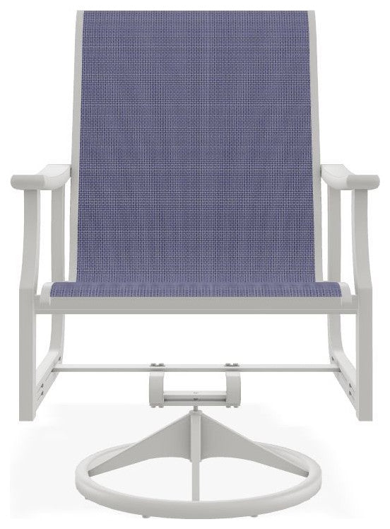 St. Catherine Sling Outdoor Swivel Rocker, Breeze/Snow
