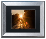 Jason Shaffer 'Sun Soaked Road', Silver Frame, Black Mat, 14x11