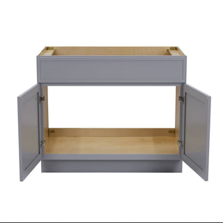 Vanity Art Birch Plywood Single Base Storage Cabinet, Gray, 39"