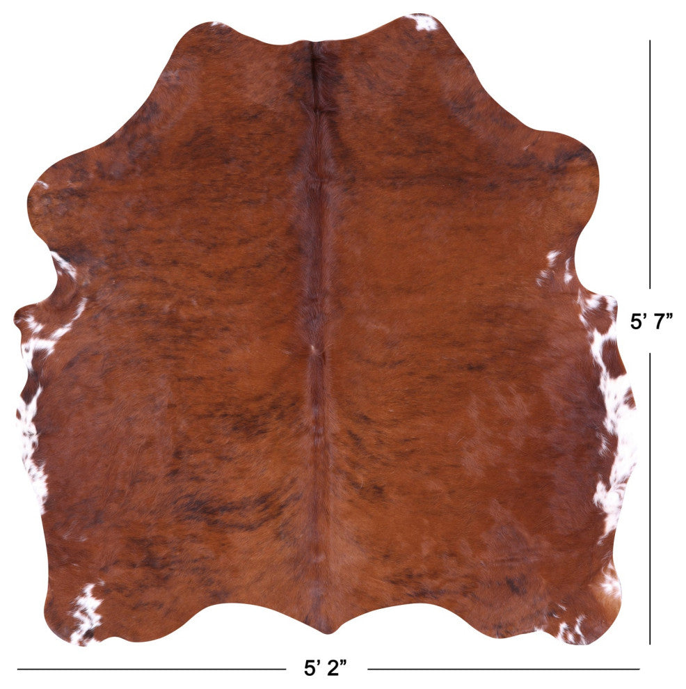 5' 7" X 5' 2" Natural Cowhide Rug C2005