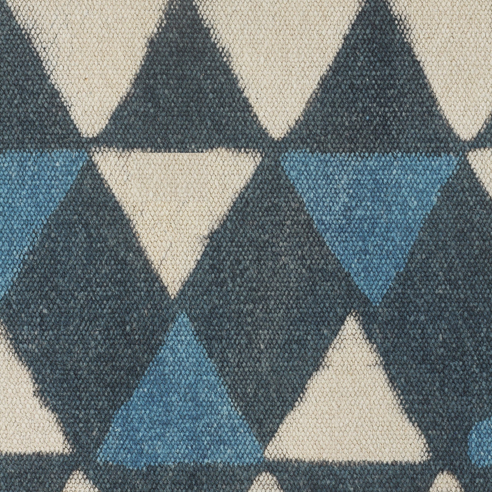 Modern Diamond and Triangle Geometric Pouf
