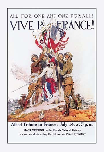 Vive La France! - Canvas Poster 20" x 30"