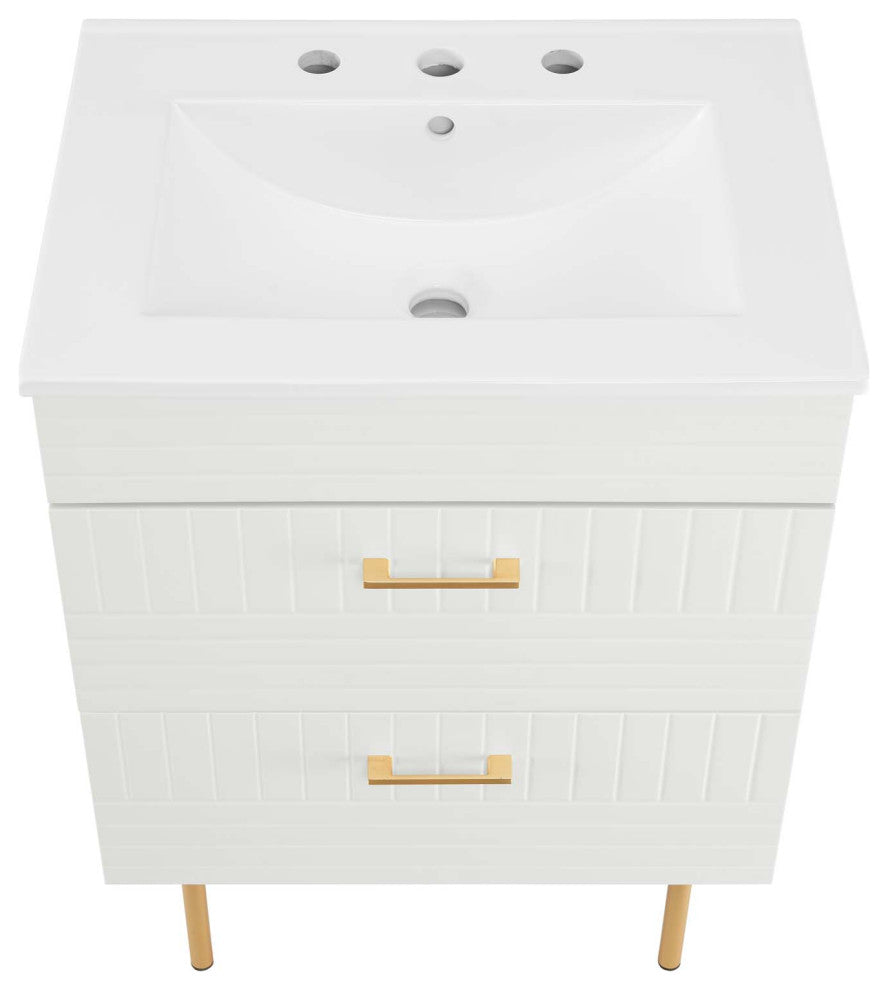 Daybreak 24" Bathroom Vanity, White White