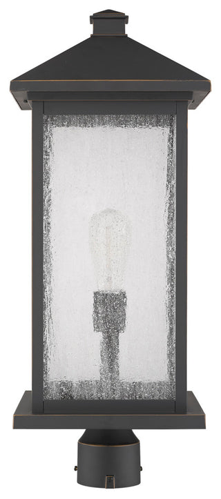 Z-Lite 531PHBXLR Portland 24" Tall Outdoor Single Head Post Light - Black