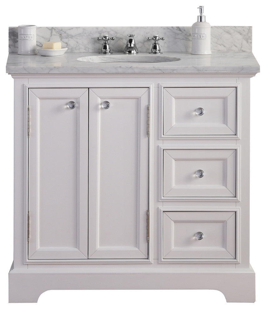 36" Wide Cashmere Gray Single Sink Bathroom Vanity