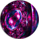 Ornate Sparkle Violet And Blue, Abstract Art Round Wall Art, 11"
