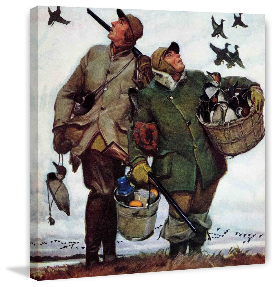 "Nothing but Decoys" Painting Print on Canvas by Mead Schaeffer