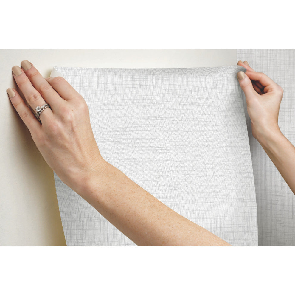 Threaded Silk Wallpaper, White