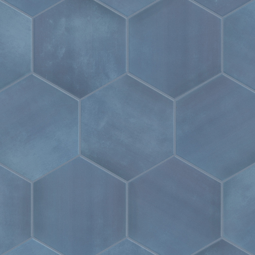 Horizon Hex Azul Porcelain Floor and Wall Tile
