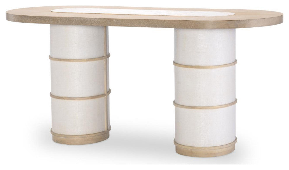 Biscayne Complete Double Pedestal Counter Height Table