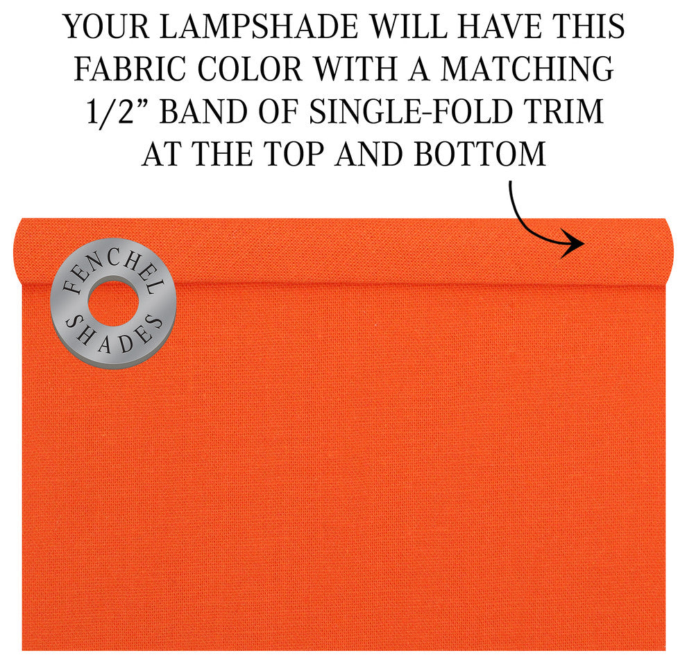 FenchelShades Drum Lampshade 12"x12"x12", Linen Carrot