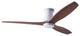 Arbor Flush Fan Gloss White, 54" Mahogany Blades, Wall/Remote Control