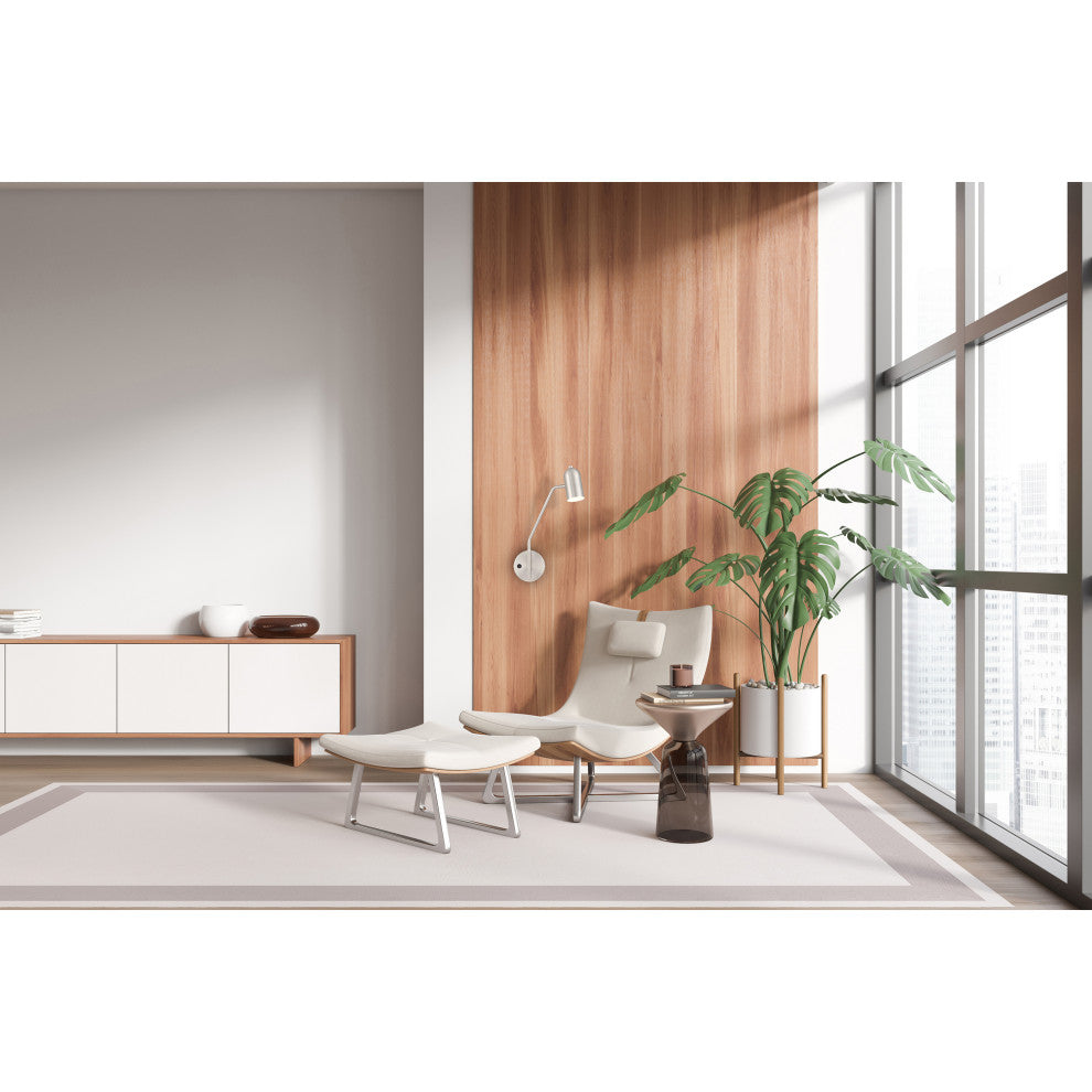 Aalto LED Reading Light, Dedicated LED, Brushed Steel