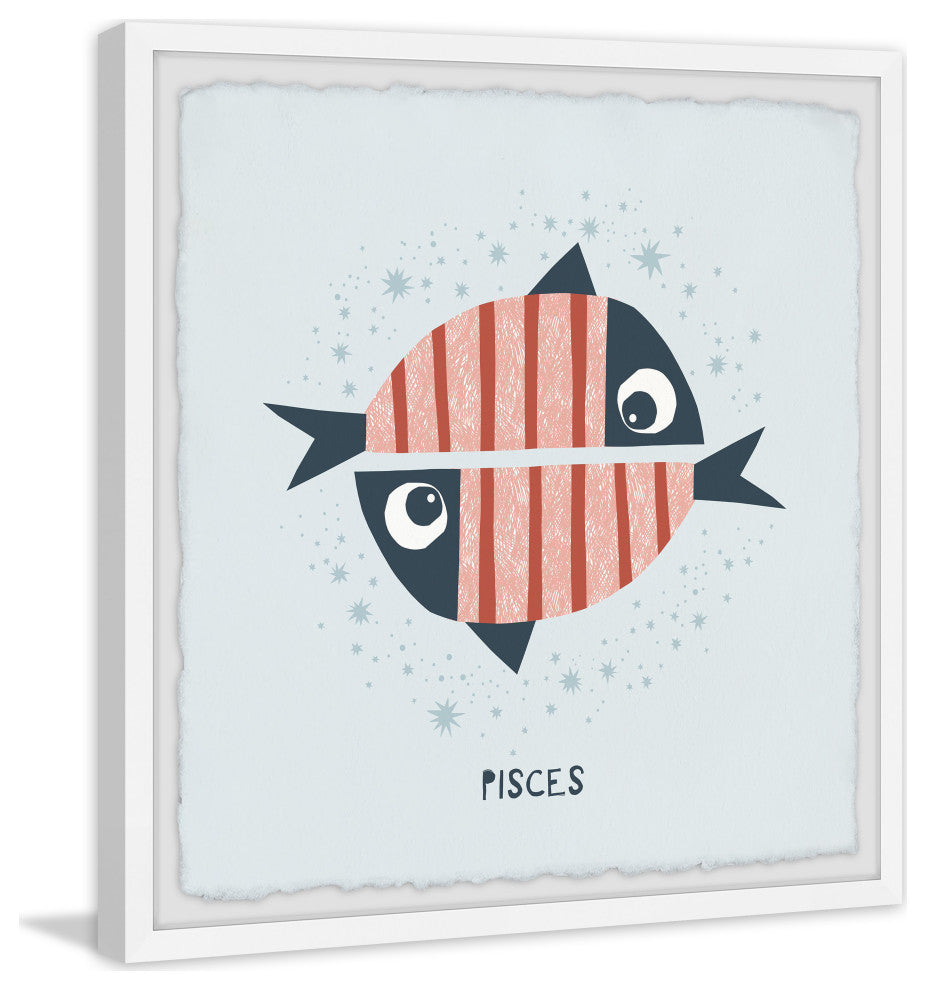 "Pisces" Framed Painting Print, 32x32