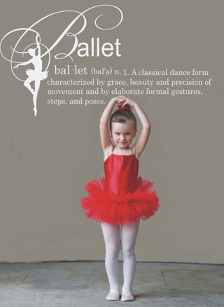 Ballet Definition Wall Decal, 22", Cranberry