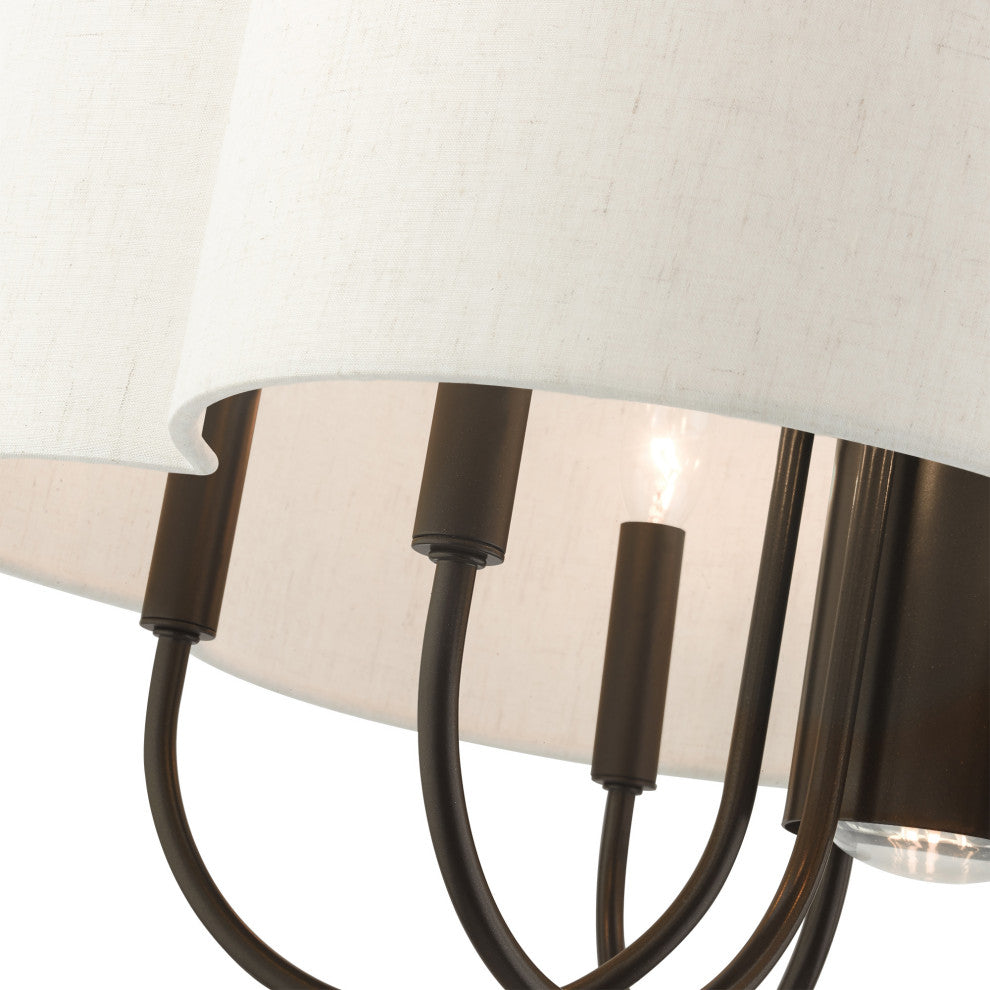 English Bronze French Country, Floral, Transitional, Chandelier
