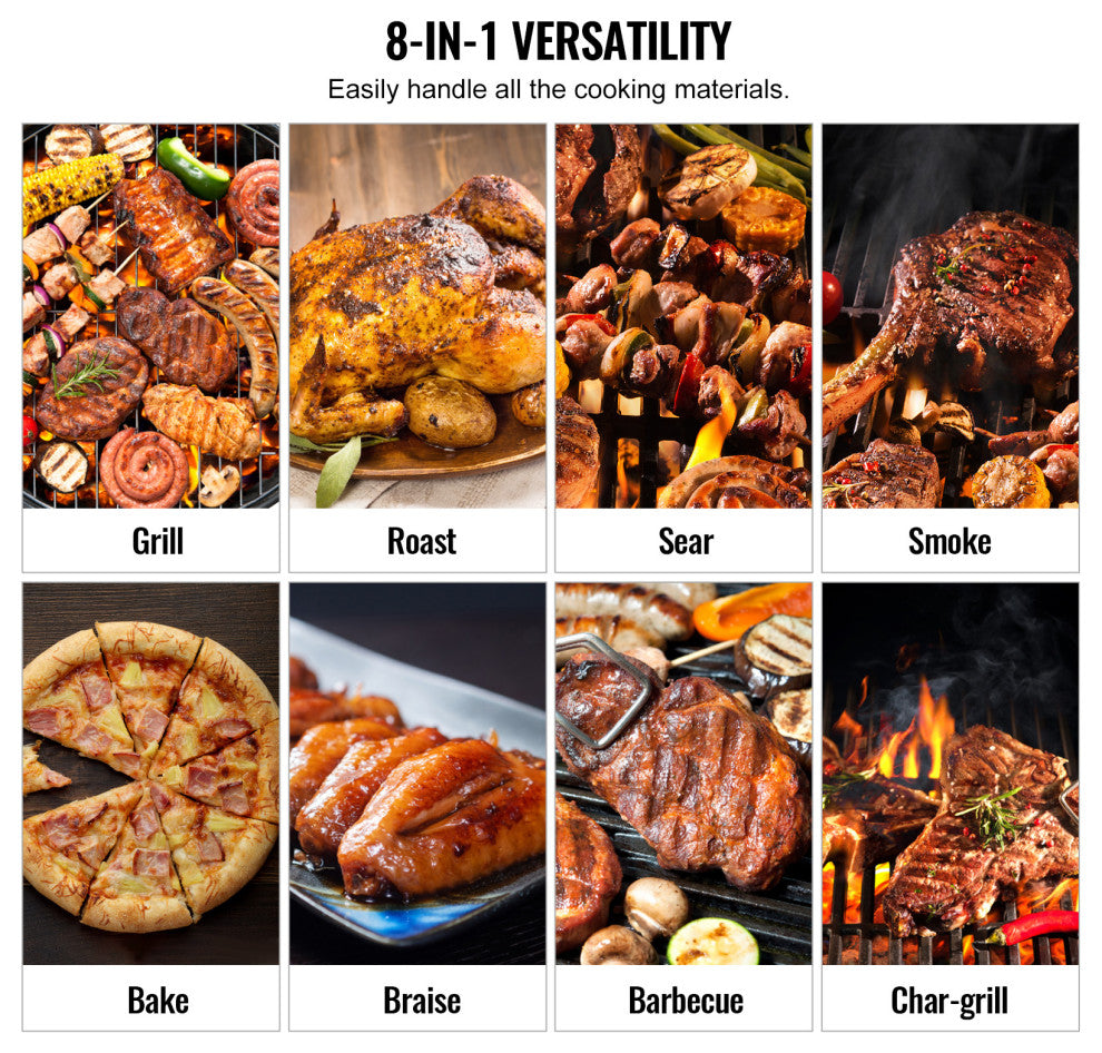 VEVOR 53" Heavy Duty Charcoal Grill BBQ Portable Grill With Cart Outdoor Cooking