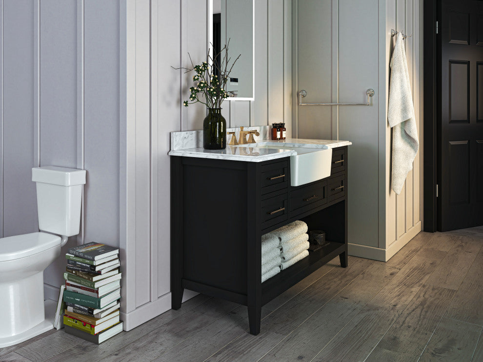Hayley Bathroom Vanity Set, Black Onyx, 48"