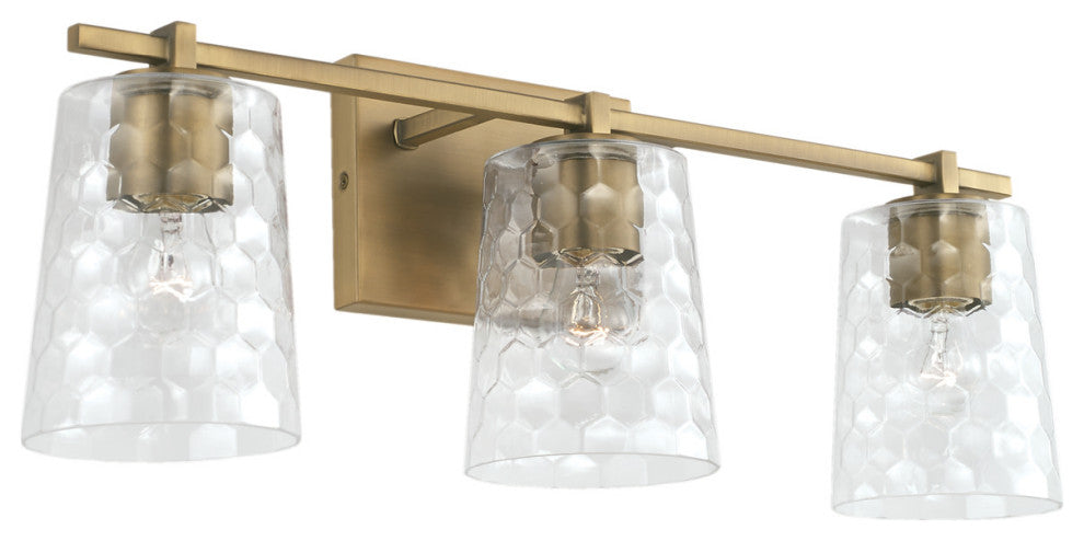 Capital Lighting 143531-517 3 Light 24"W Bathroom Vanity Light - Aged Brass