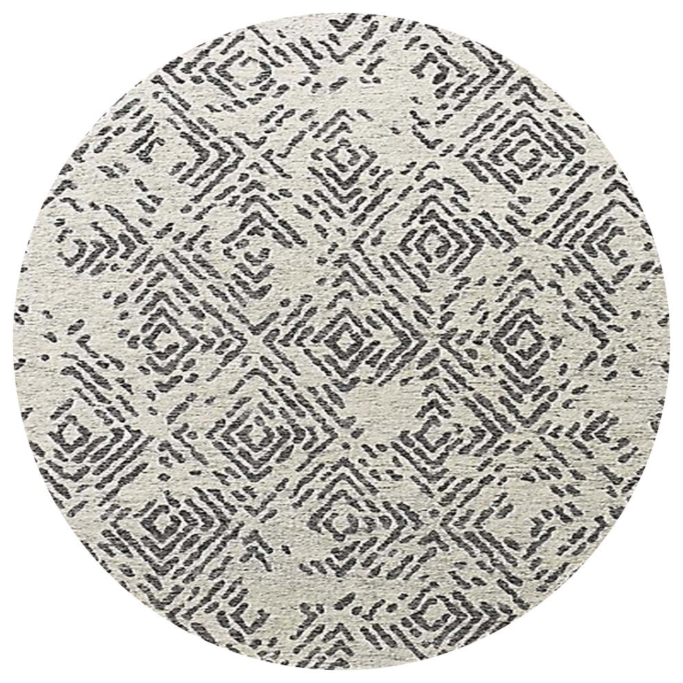 Ahgly Company Indoor Round Mid-Century Modern Area Rugs, 3' Round