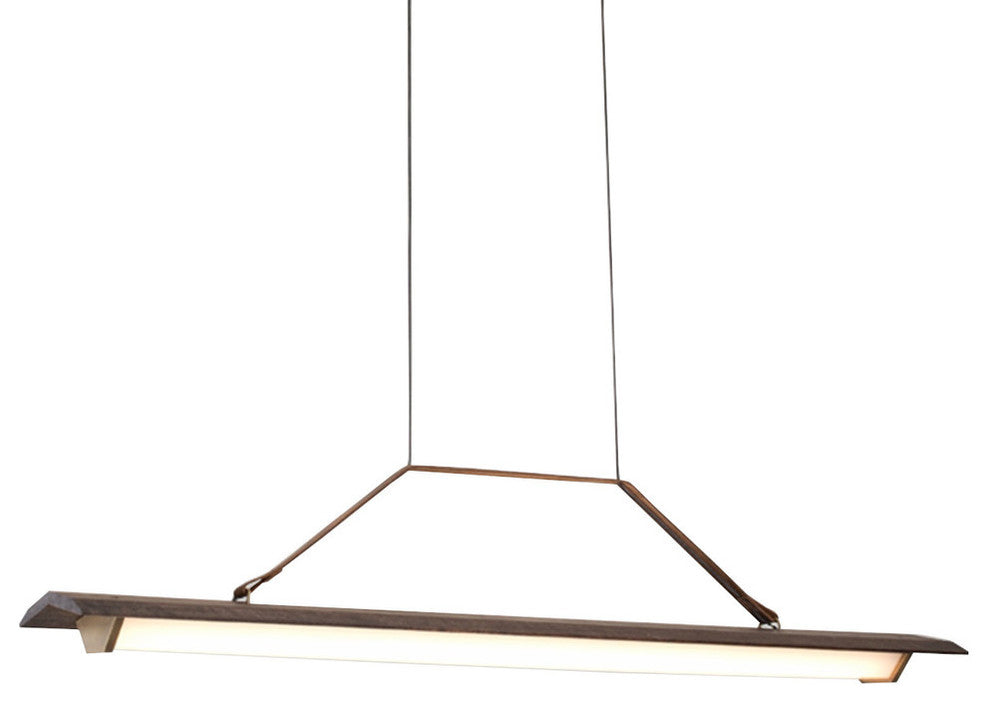 Penna 40 LED Pendant, Warm White, Distressed Brass/Walnut, 120v