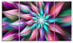 Dance of Multi Color Exotic Flower, Floral Canvas Art Print, 48"x28", 4 Panels