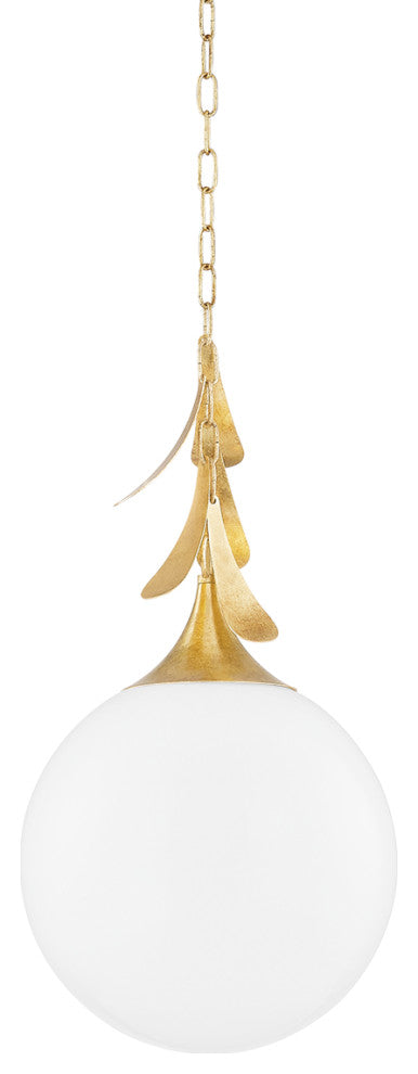 1 Light Pendant, Vintage Gold Leaf