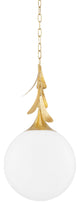1 Light Pendant, Vintage Gold Leaf
