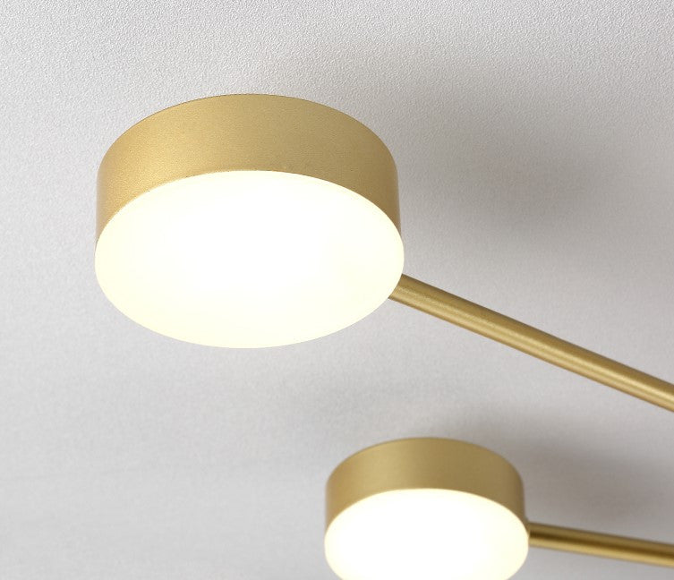 Carouge | Cruciform LED Ceiling Chandelier, Gold, 8 Heads