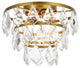 Elegant Lighting Ella 3-Light Flush Mount Brass