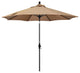 9' Matted Black Collar Tilt Lift Fiberglass Rib Aluminum Umbrella, Olefin, Terrace Sequoia