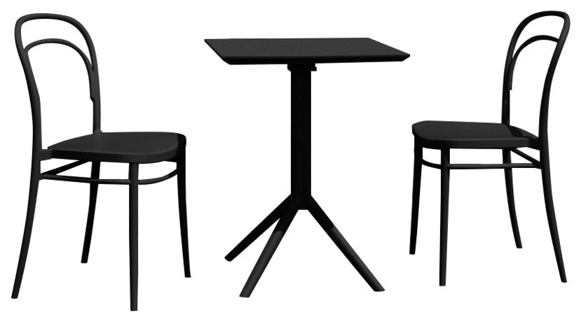 Marie Bistro 3-Piece Set Black