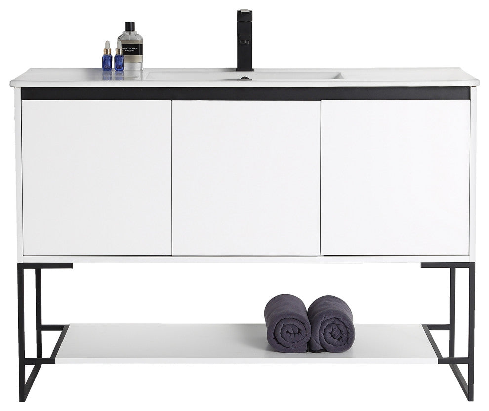 Urbania Vanity Set, White, 48", Single Sink