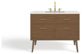 The Richmond Bathroom Vanity, Walnut, 42", Single Sink, Freestanding