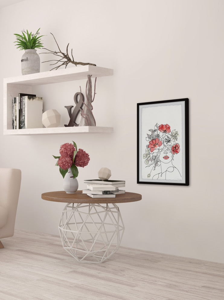 "Perfect Red Lip" Framed Painting Print, 8x12