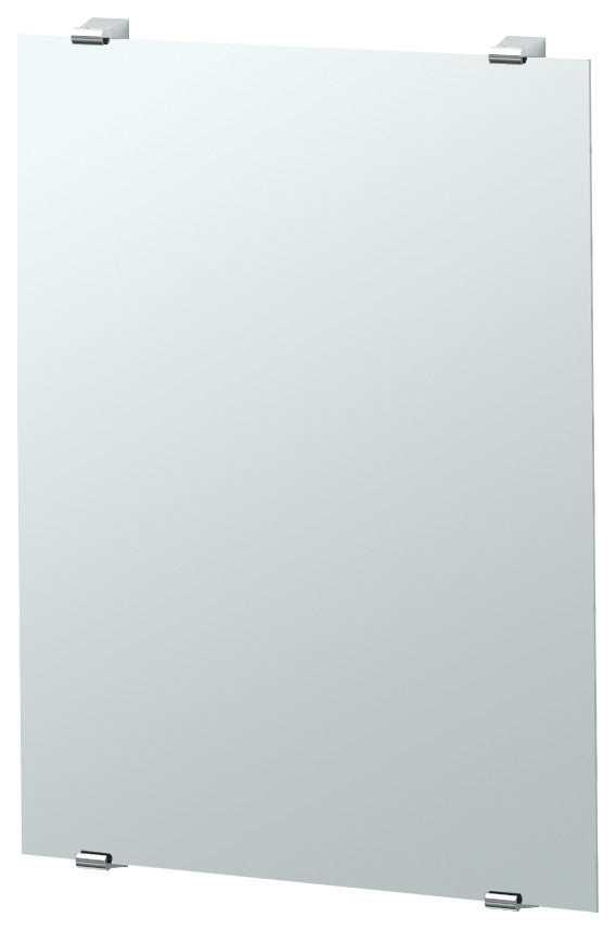 Bleu Fixed Mount Rectangle Mirror, Matte Black
