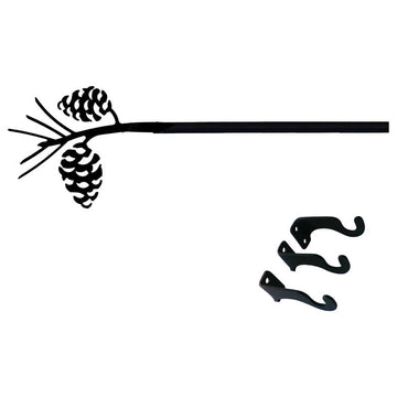 Pinecone Curtain Rod, Large